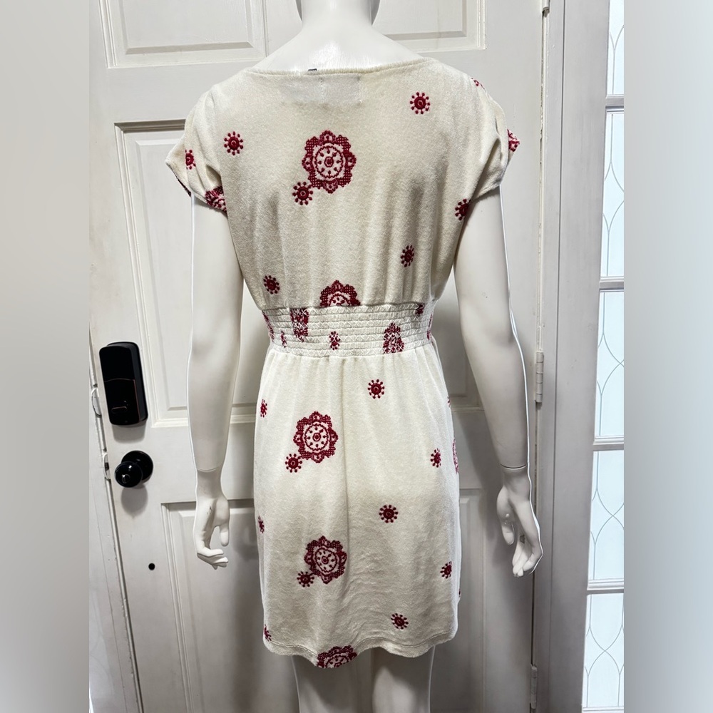 Juicy Couture Fashion Angel Cherry Red Sonia Floral EmbroideryTerry Mini Dress M - Picture 3 of 14